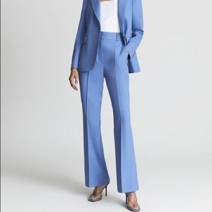 Navy blue wide leg dress pants